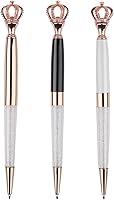 Vista 1 de YOUMI Bolígrafo de 3 bolígrafos de metal de cristal de corona, bonito bolígrafo brillante, bolígrafos de cristal personalizados, bolígrafo