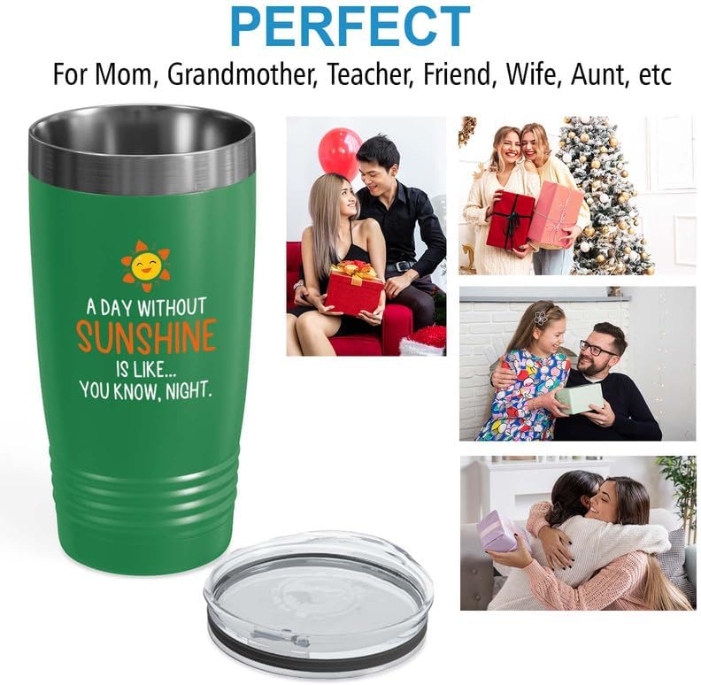 Miniatura 5 de Friendship Tumbler 20oz Green -A Day Without Sunshine - Bestie BFF Soul Sister Women Bwst Friend Anniversary Squad Couple Neighboor Long Distance