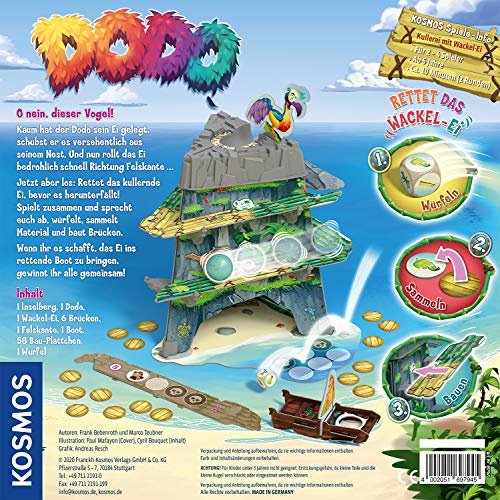 Kosmos 697945 Dodo - Rettet das Wackel-Ei, rasantes Brettspiel für Kinder ab 6 Jahre, für 2-4 Personen, lustiges Gesellschaftsspiel für die ganze Familie mit einfachen Regeln – Bild 3
