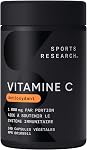 Sports Research® Vitamine C 1000mg - Supplément d'Acide Ascorbique Vérifié Sans OGM pour le Soutien Immunitaire & Protection Antioxydante | Amical Végétalien, Approvisionnement de 8 Mois (240 Comptes)