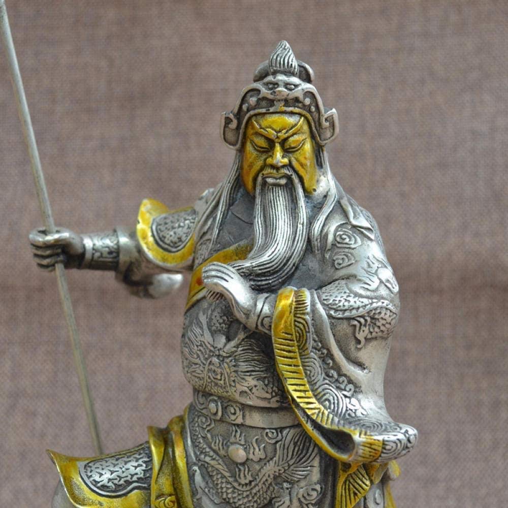 Rzeźba Ogrodowa Ozdoby Posągi Rzeźby 22Cm Miedź Chiński Feng Shui Guan Gong Statua Bóg Wojny Antyczne Rzeźby Dekoracje Do Wnętrz Feng Shui Ozdoba Dekoracja Biurka Rzemiosło