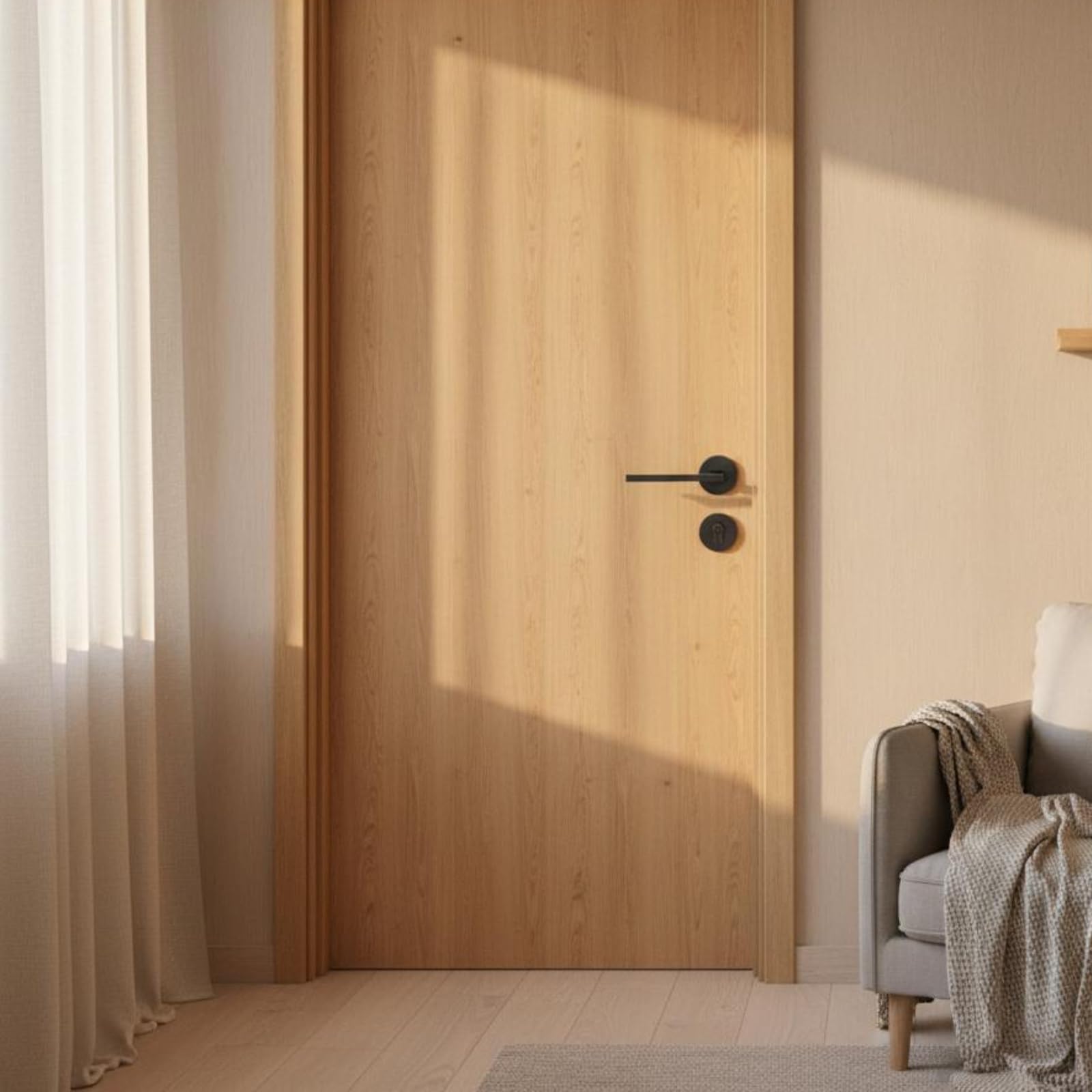 Manija de de Puerta Picaporte Pestillo Juego Completo para Puertas de Madera Palanca Larga y Embellecedor Redondo Estilo, Array, Oro Antiguo, T19 Oro Antiguo