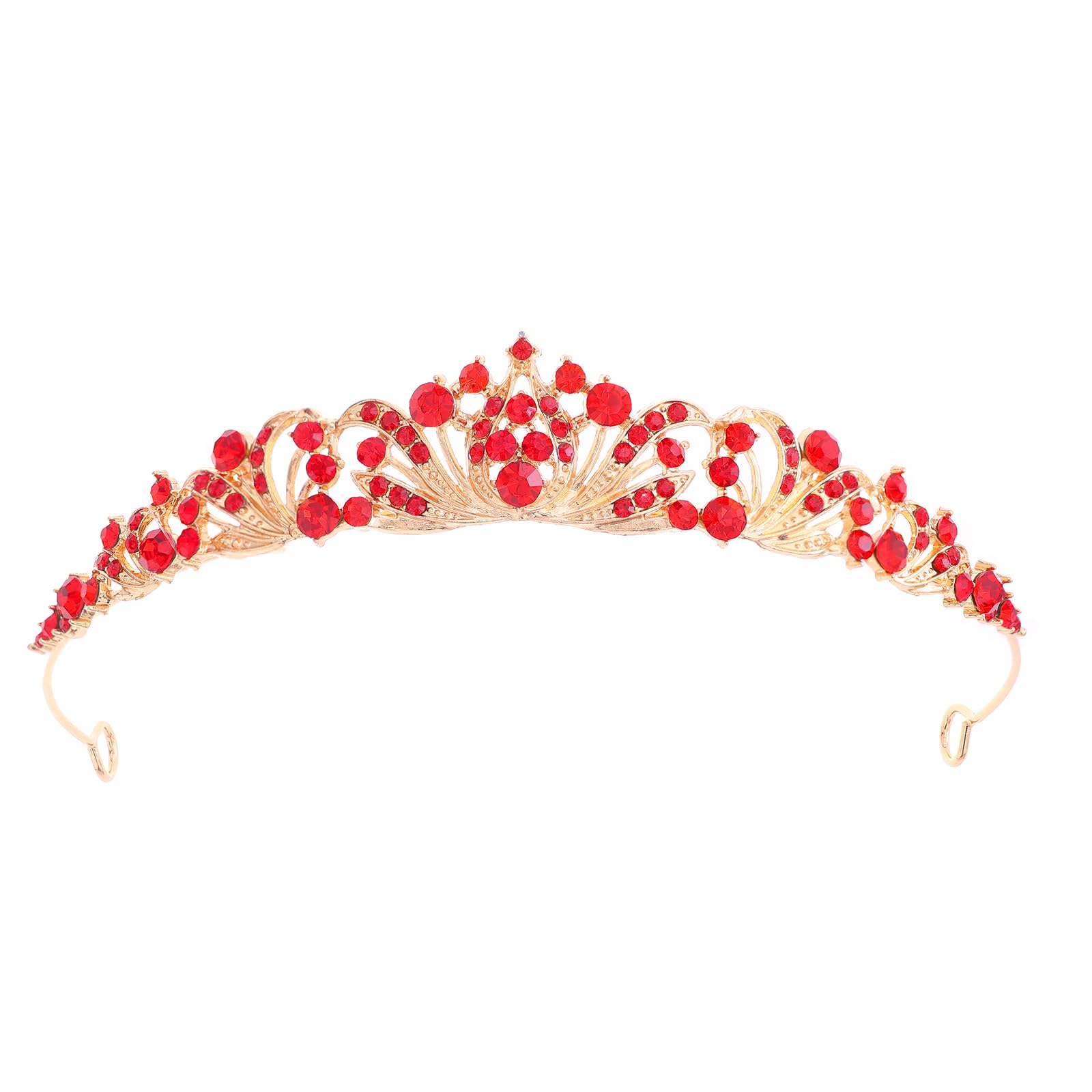 Red Tiara Crown for Women Wedding Tiaras for Bride Princess Crowns and Tiaras for Girl Rhinestone Crowns for Birthday Halloween Cosplay Christmas Party Prom Gifts