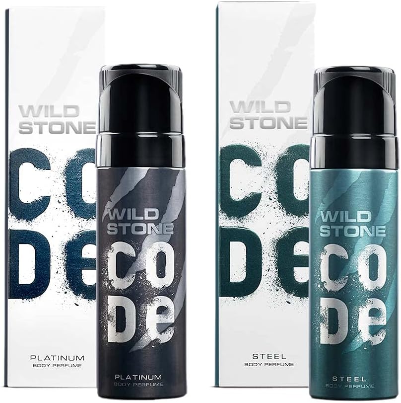 Steel & Platinum No Gas Fresh Body Perfume Spray Combo For Men, Pack Of 2 (120 Ml Each)