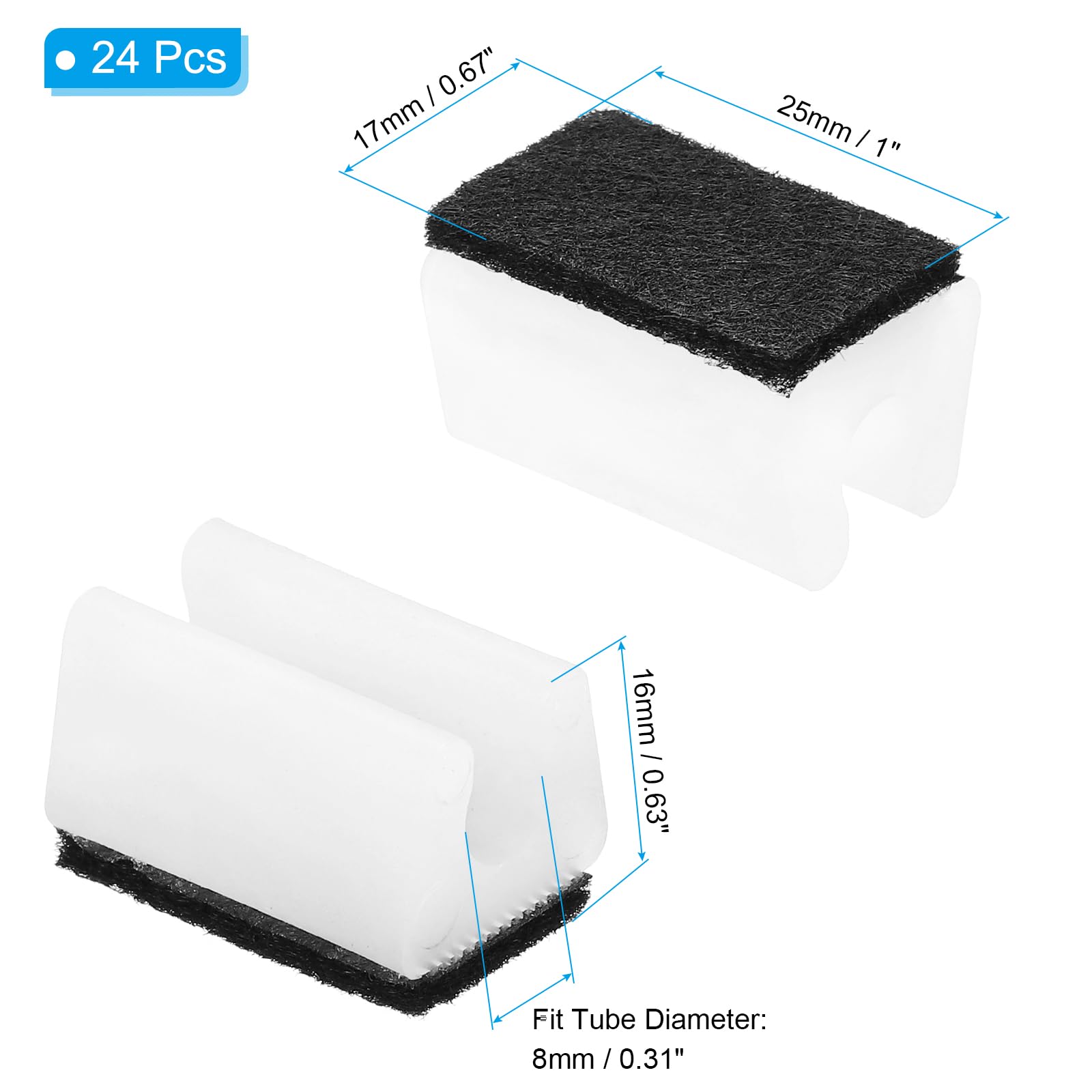 PATIKIL 24pcs Rectangle Chair Leg Cover with Felt Pad - Image 2
