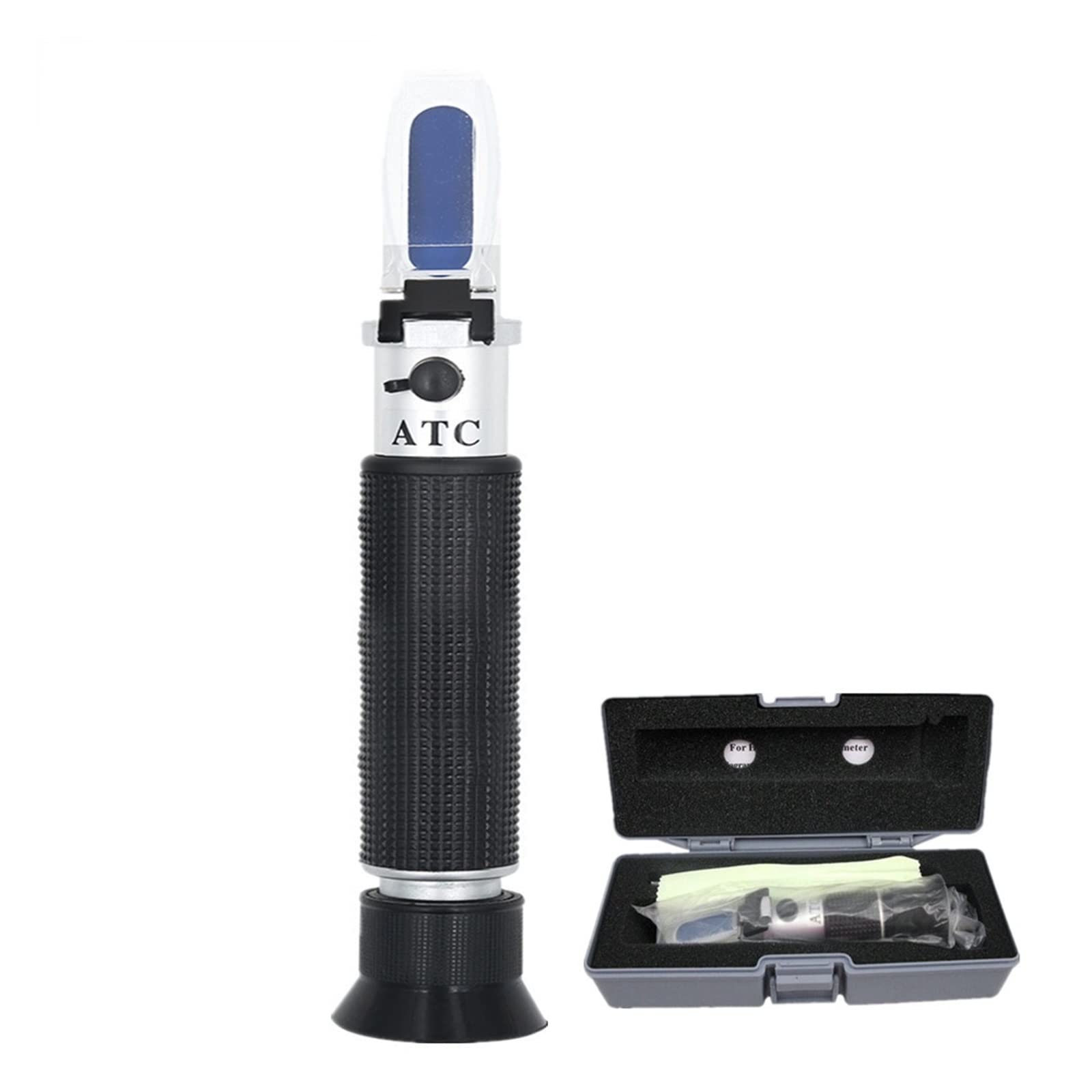 CUDTAPI 4 In 1 Refractometer Antifreeze Coolant Tester Engine Fluid Propylene Ethylene Glycol Detector Car Clean Battery(With box)