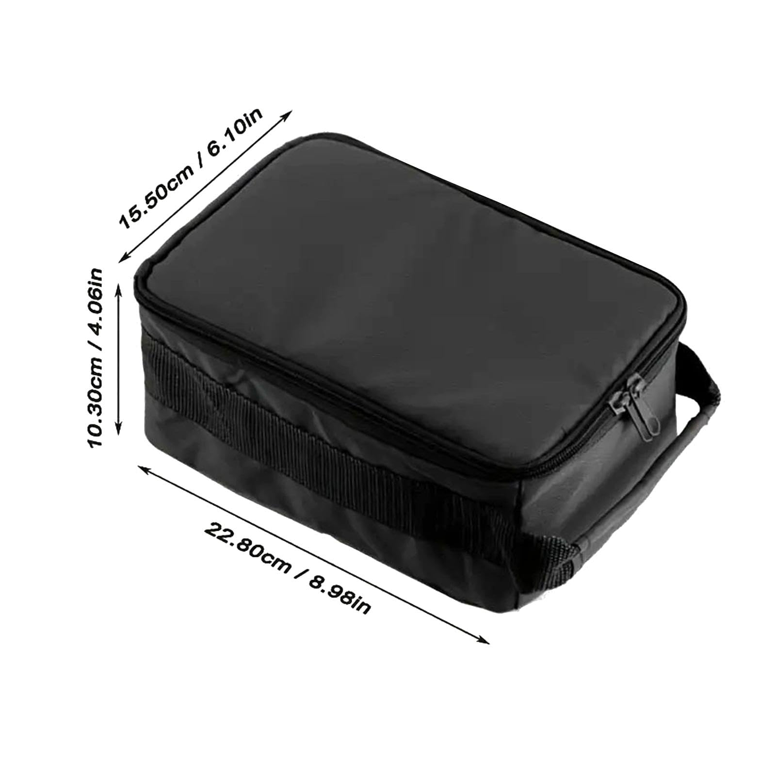 Yiju Fishing Reel Storage Bag with Dividers, Practical Handheld Fishing Reel Case Organizer with Handle