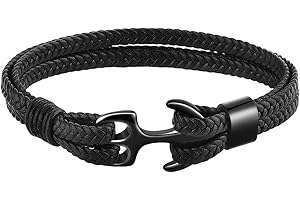 Luxury Leather Anchor Bracelet