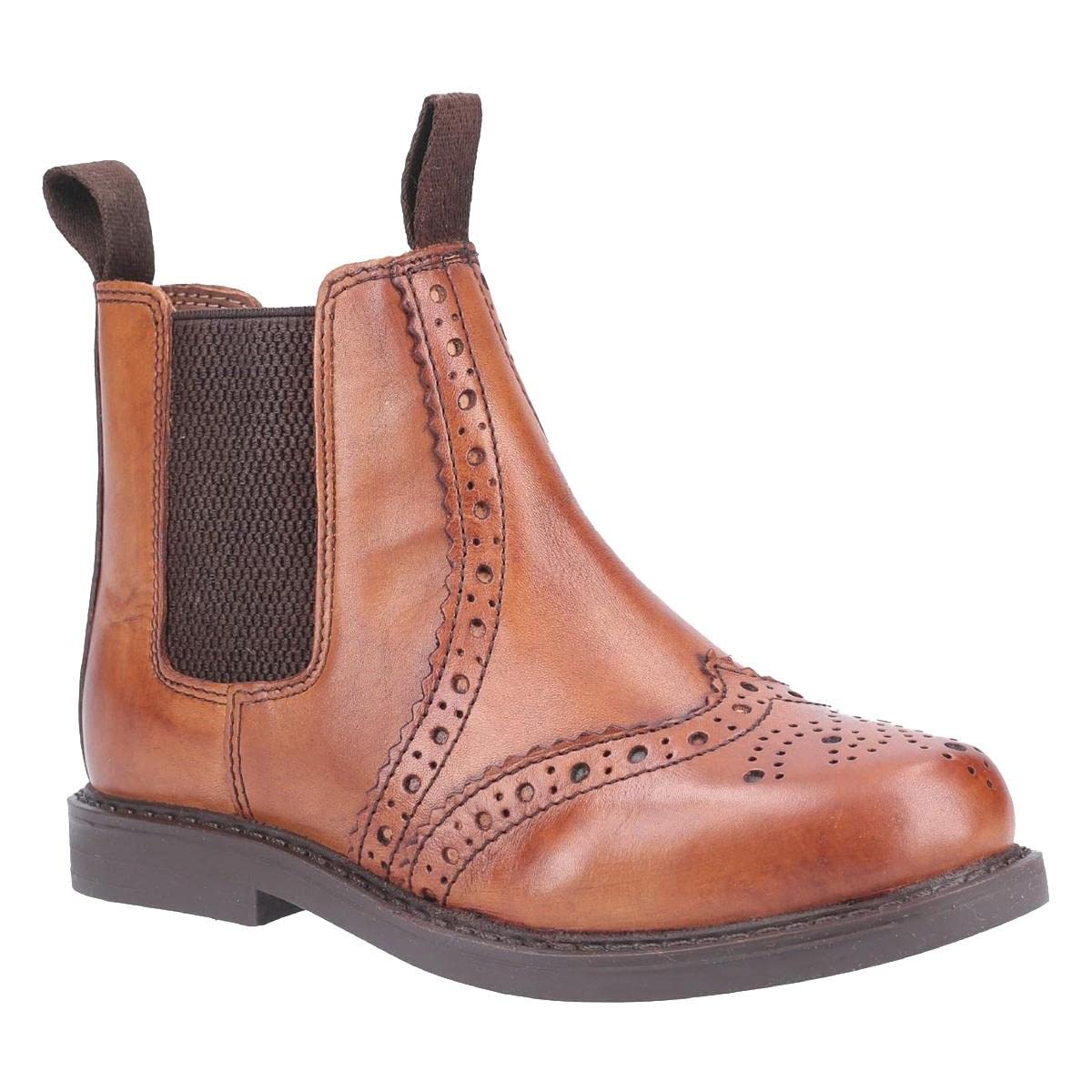Cotswold Girls Nympsfield Brogue Leather Ankle Chelsea Boots