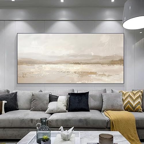 UUDEZO Framed Abstract Landscape Canvas Art Perfect for Modern Wall Decor in Living Rooms and Bedrooms Decor(100x200cm/(39x79inch)/with Frame)