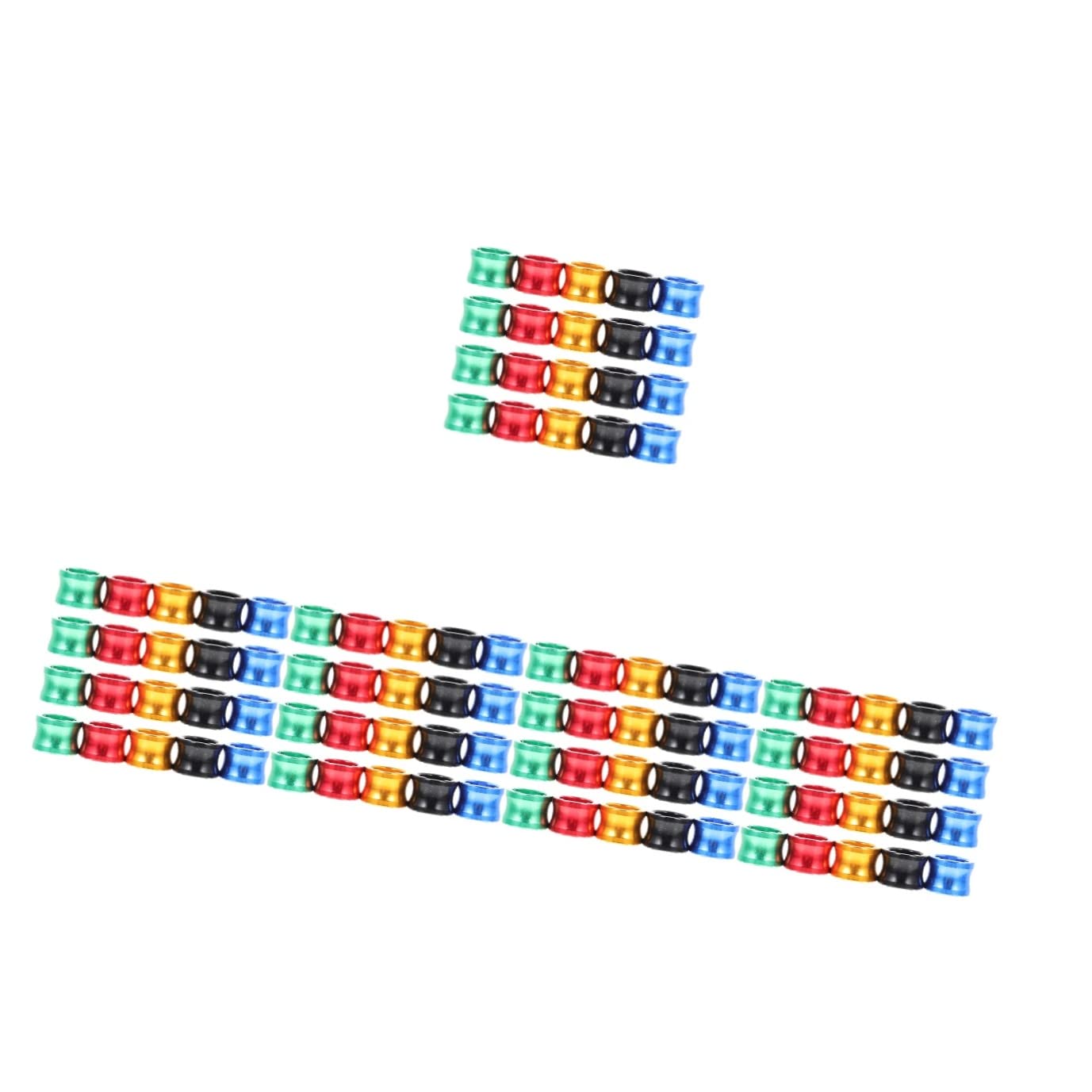 Anillo de identificación de piernas de pollo, Anillas de aluminio for patas aves, 20 unidades, multicolor, for palomas, loros y corral(5 packs)