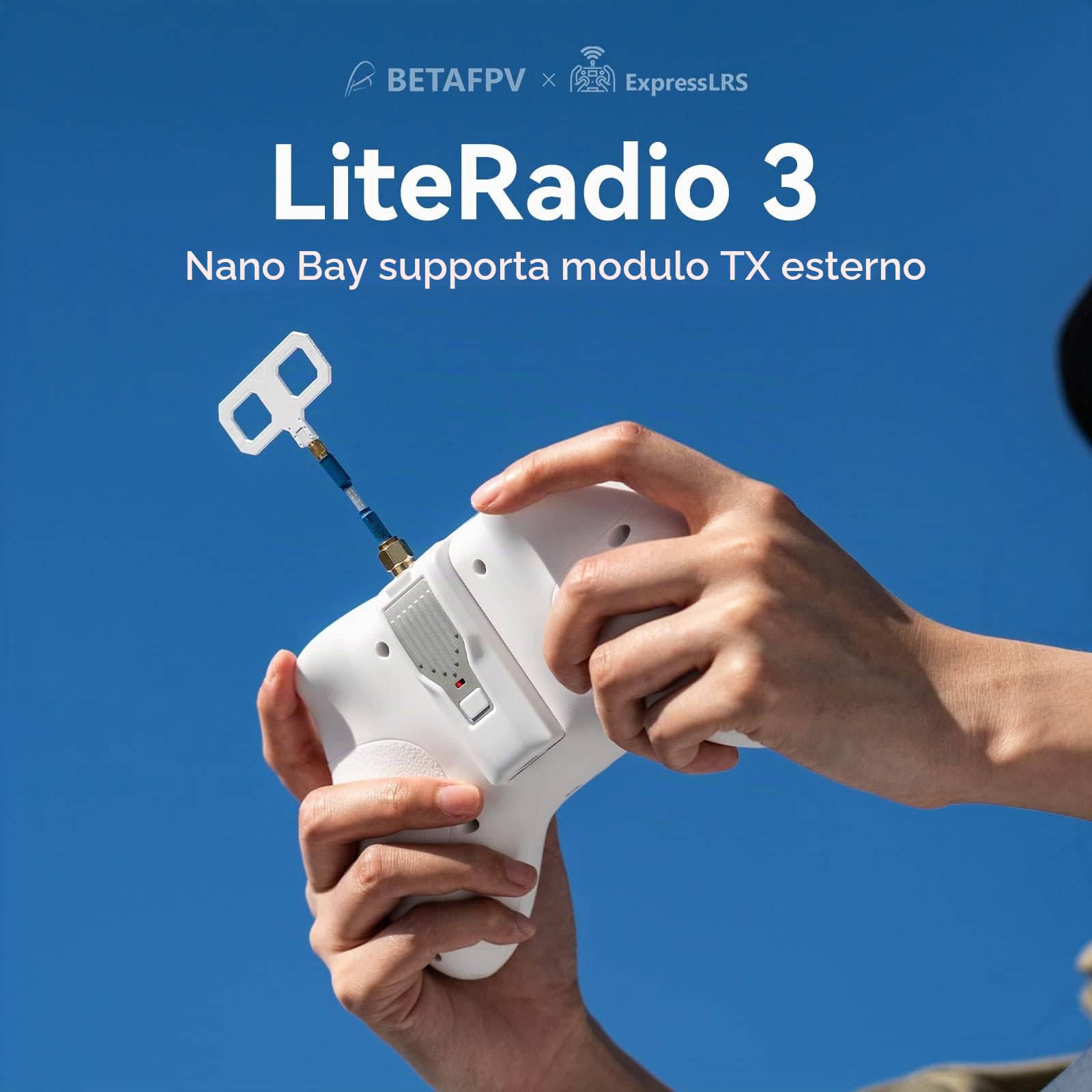 BETAFPV LiteRadio 3 Radio Transmitter for FPV Drone - Mode 2 ELRS 2.4G V3 | with Nano Bay for External TX Module, Support FPV Simulator Configurator V2 Firmware Update Joystick Calibration for FPV Quad