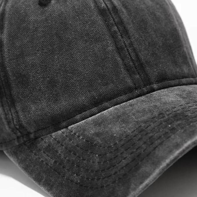 Image of kill off Plain Denim Cap Unisex Baseball Cap 100% Cotton Fits Men Women Washed Denim Adjustable Cap