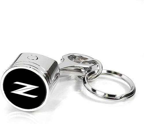 Hecho para Nissan 370Z Z Logo Chrome Finish Motor Pistón y Rod Metal Llavero