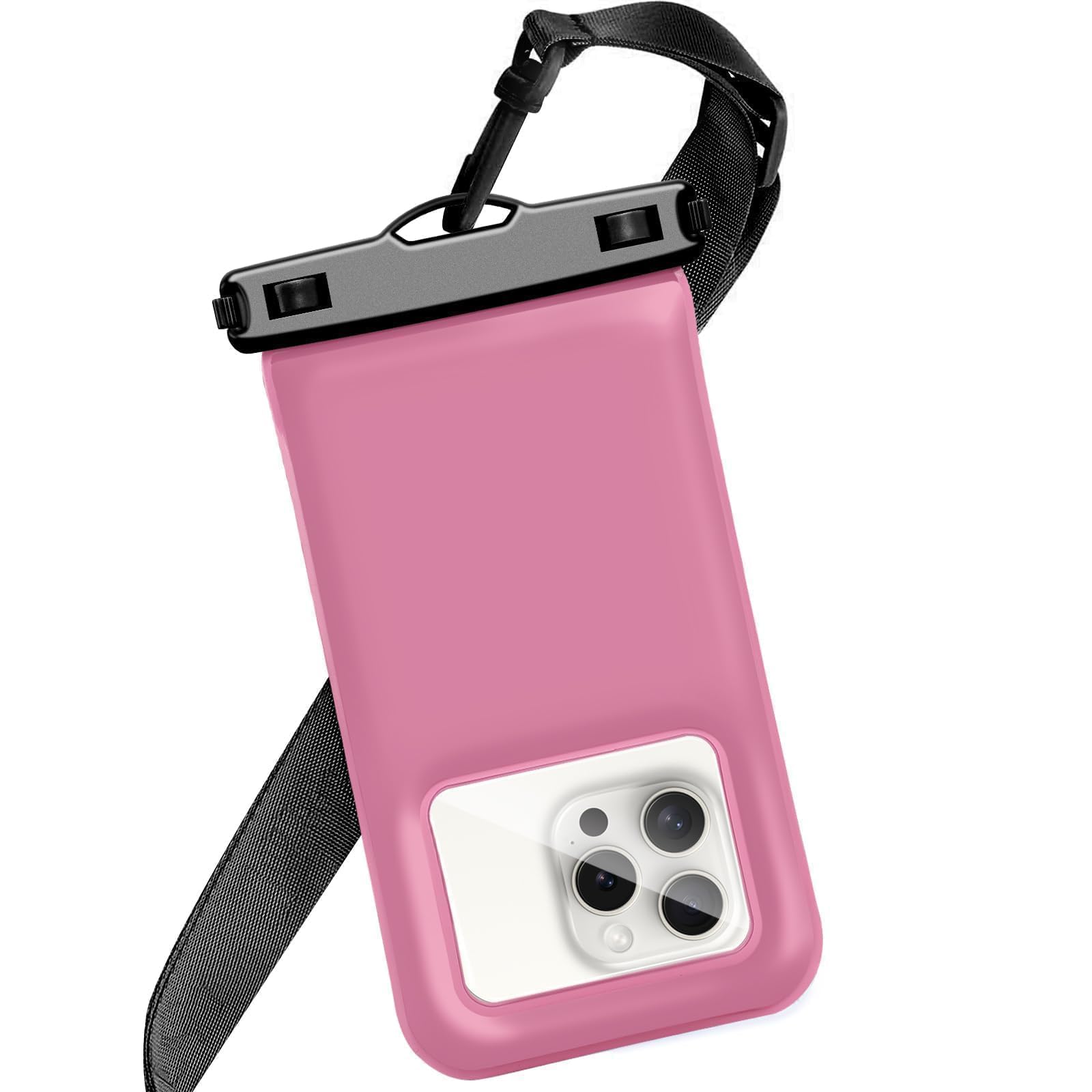 Foweroty Floatable Waterproof Phone Pouch/Case with Crossbody Lanyard for iPhone 17 series 16 Pro Max/15 Pro/14/13/12, IP68 Cellphone Dry Bag Beach