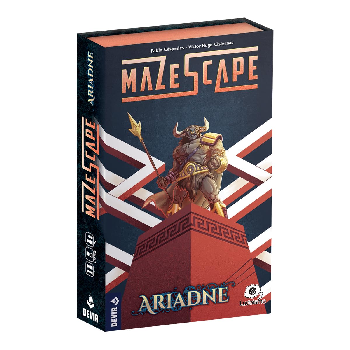 Thames & Kosmos Devir Mazescape: Ariadne, Map-Building Solitaire Game with 7 Mazes, Games for Solo Gaming Sessions, Games for Adults and Kids, For 1 Player, Age 8+