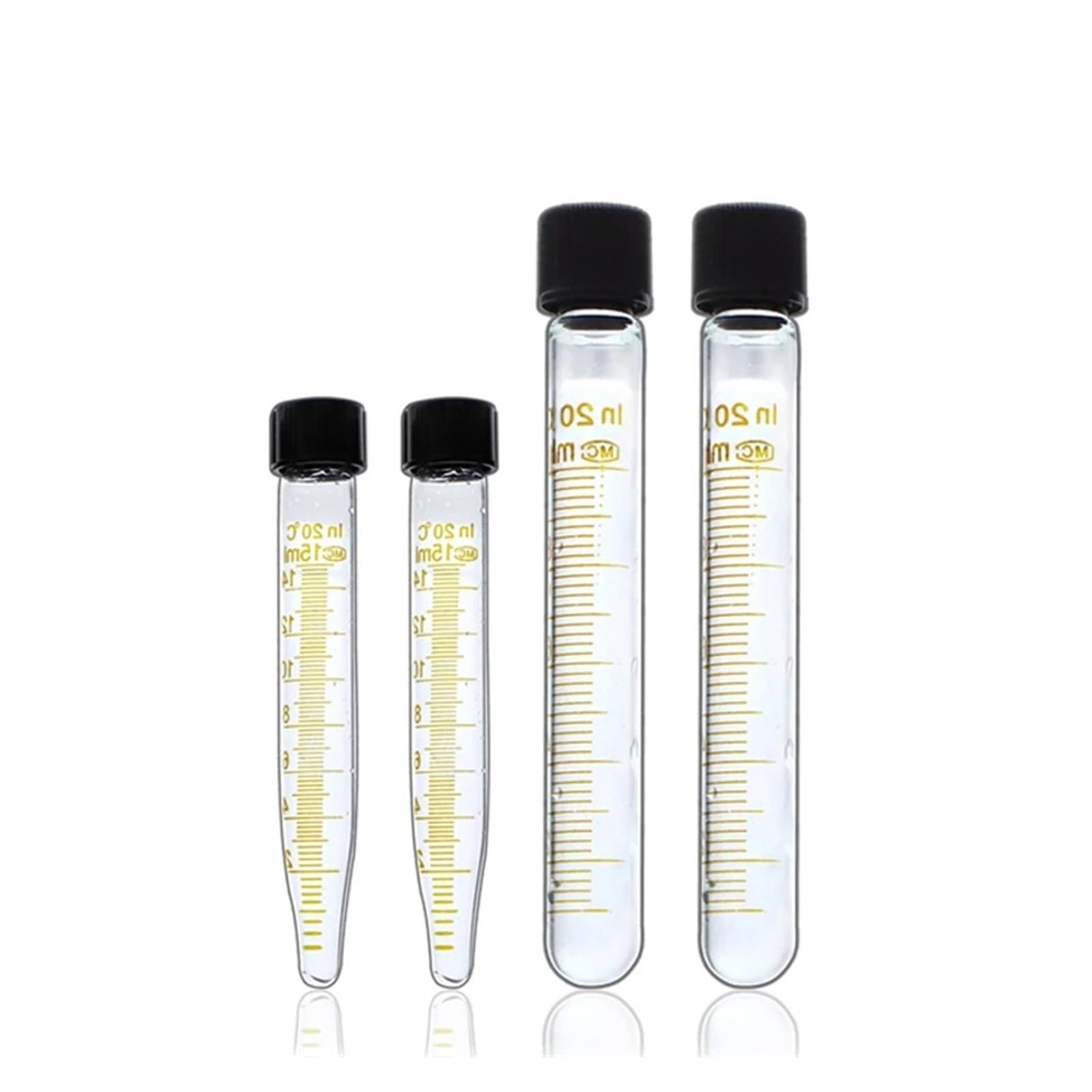 Röhrchen, graduierte Reagenzgläser aus Gläser mit Schraubdeckel, Kalibrier-Reagenzgläser(100ml-R)