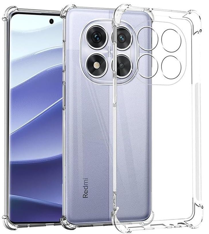 Image of BOXXO Flexible Back Cover for Mi Redmi Note 14 Pro 5G | Back Cover Transparent Clear Shockproof Case Four Corner Protection | Slim Protective Mobile Phone Cover for Mi Redmi Note 14 Pro 5G