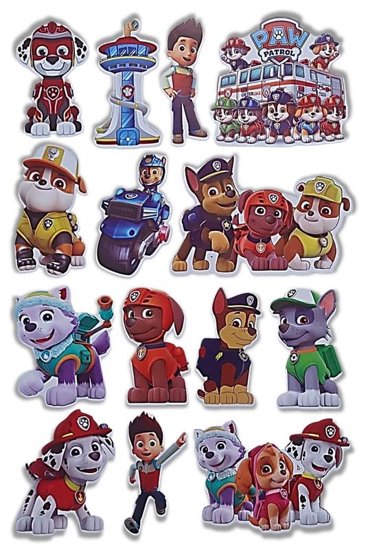 UNIq Paw Patrol Kids Sticker Set � 12 Waterproof Vinyl Cartoon Stickers for Scrapbook Laptop Wall Bottle Party Gifts-image-10