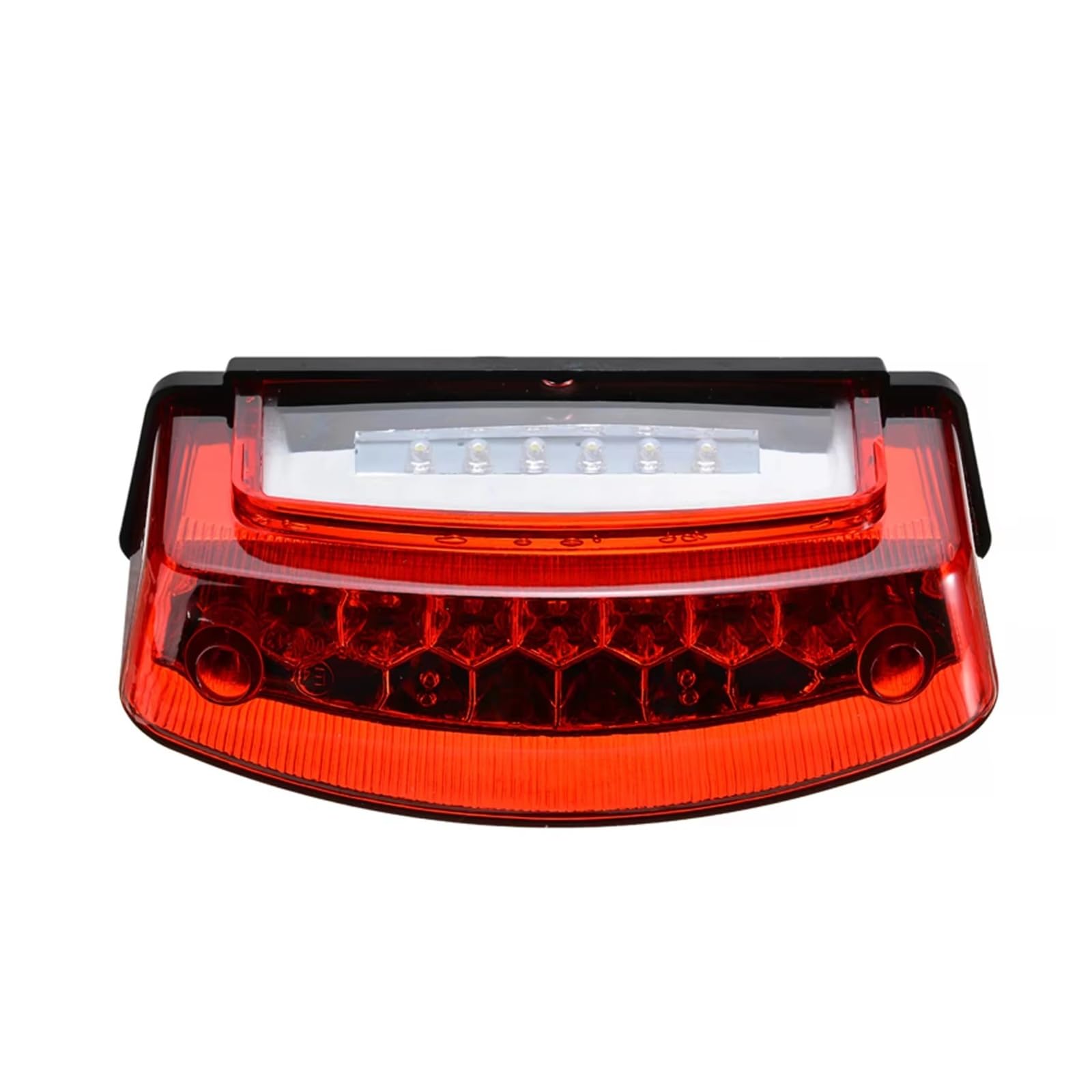 Motocicletta Stop Fanale Posteriore Universale 1pc 12V 21 LED moto bianca luce targa coda rossa luci posteriori freno stop lampada 3 fili