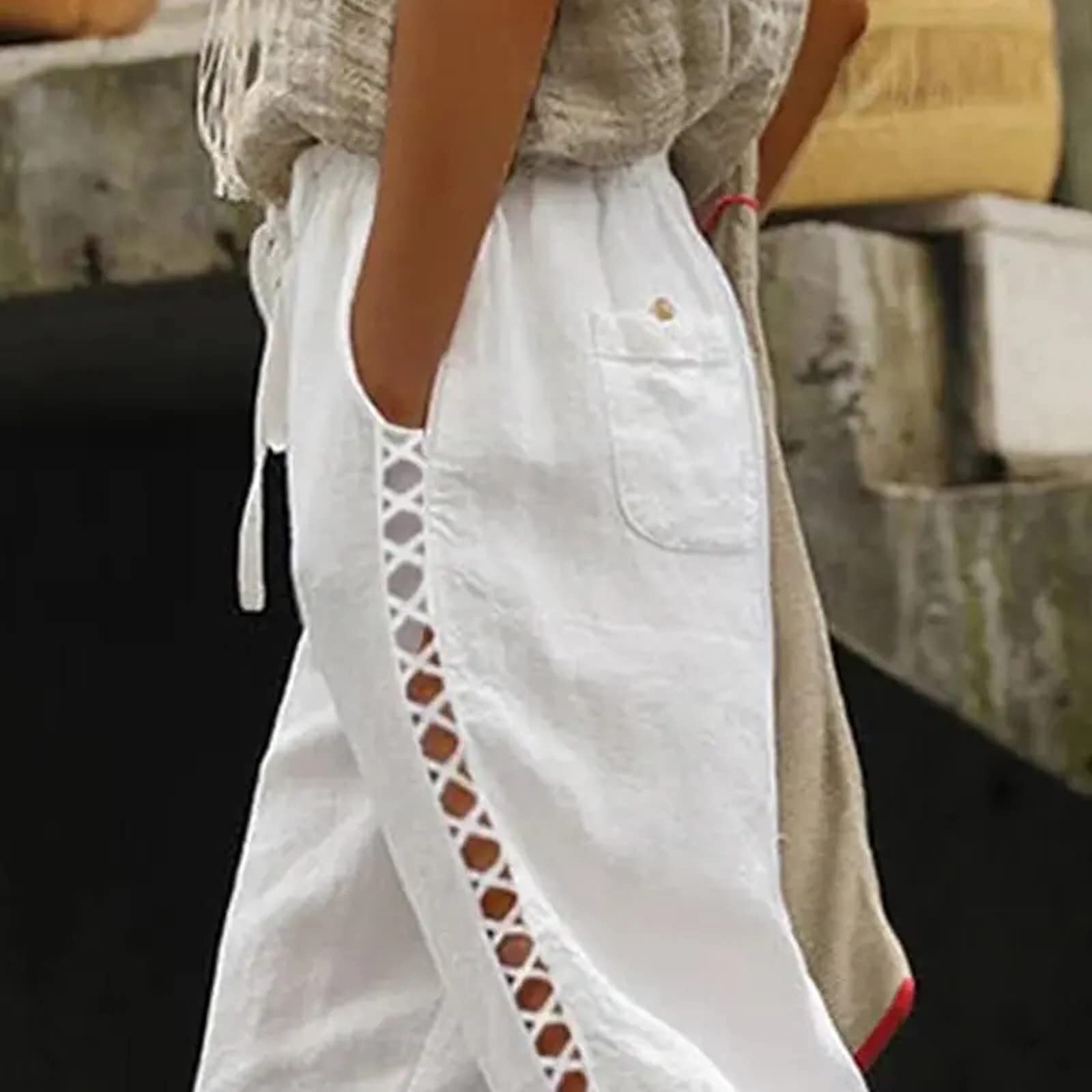 Puimentiua Pantaloni Estivi In Lino Pantaloni in lino Donna