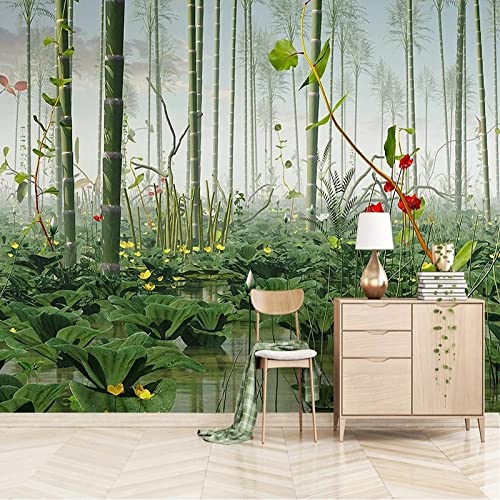 Autocollants muraux plantes et arbres amovibles en vinyle géant de 240 x 150 cm pour salon