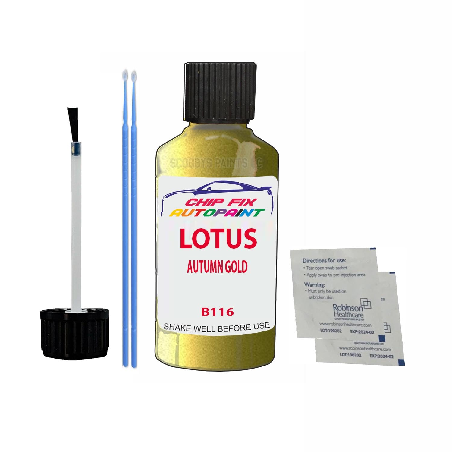 Scoobys Paints Back In The Mix Autumn Gold Touch Up Paint For Lotus B116 Metallic
