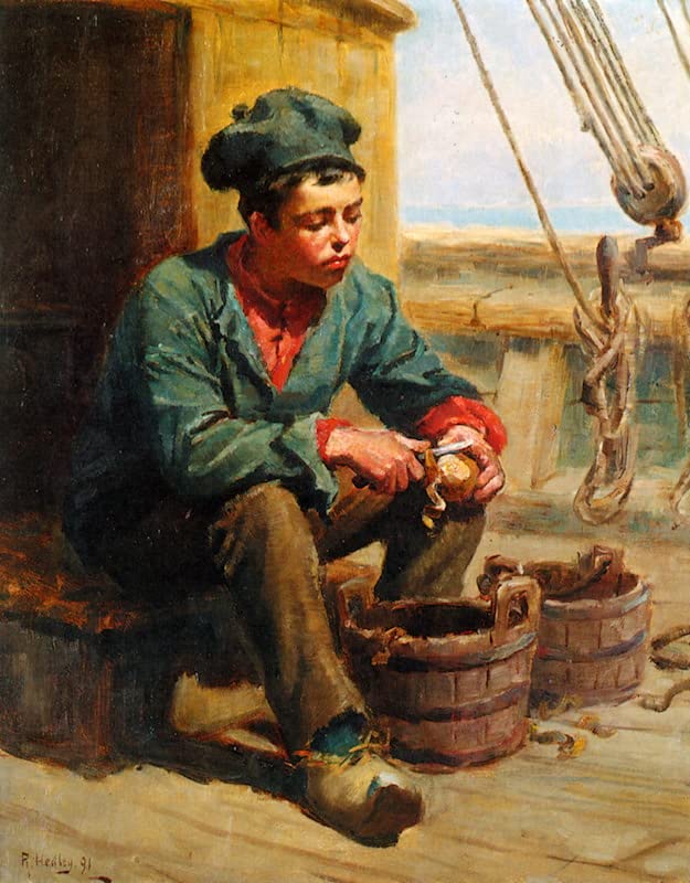 Toile Ralph Hedley le garçon de cabine 60x90cm pour une décoration murale de salon