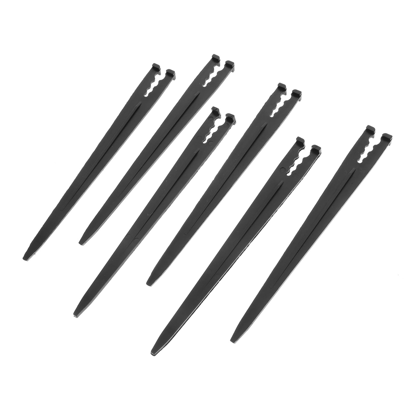 Happyyami 5 Juegos Apoyo Fuerza Drenar Poste De Riego Herramientas De Jardinería Manguera Retráctil Ampliable Estaca De Ancla De Riego Rociar Goteo Agua El Plastico Black 100 Uds * 5
