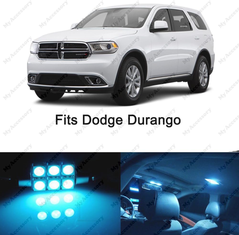 16 x Premium Ice Blue LED Lights Interior Package Upgrade for Dodge Durango (2011-2016)