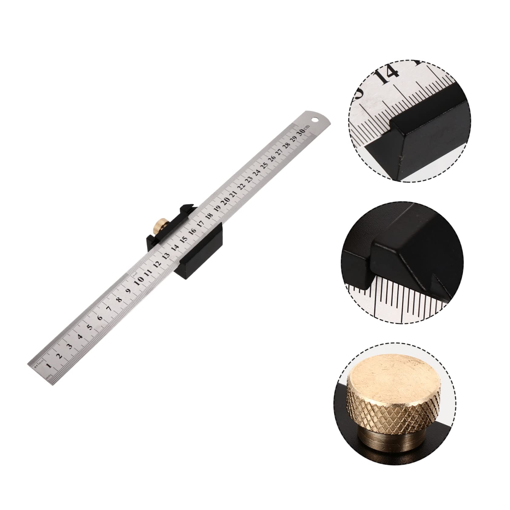Housoutil 2sets Blocchi Di Posizionamento Per Lavorazione Del Kit Per Marcatura Con Righello Strumento Manuale Per Misurazioni Precise e Tracciatura Di Valori Misurati