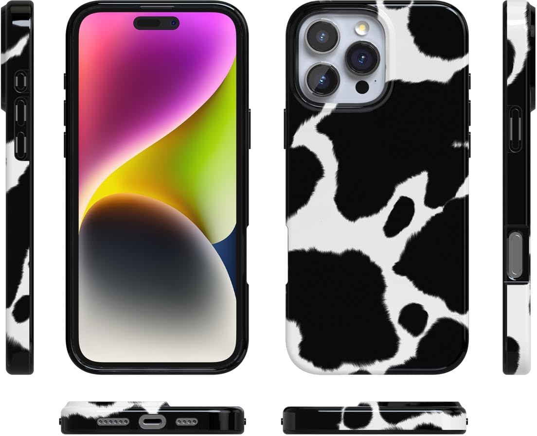 Casely iPhone 16 Pro Max Case | Current Mood | Cow Print | Compatible with MagSafe | Classic Ultra Slim Design - Image 8