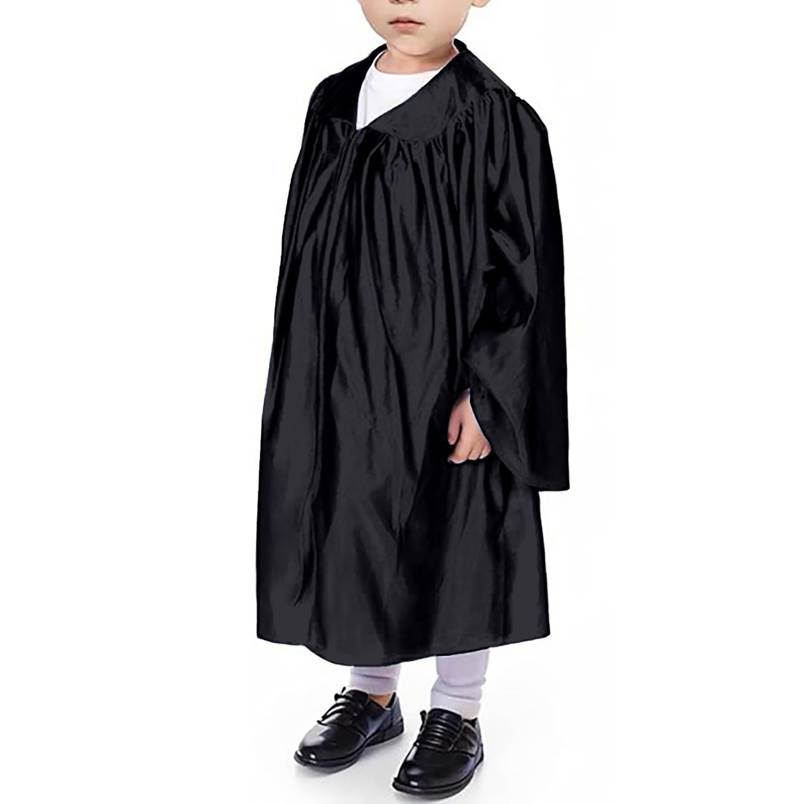 Cokbyavla Unisex Kids Kindergarten Graduation Gown Cap Tassel Set,Reception And 2025 Class Of kid Matte Go(16Black,3-4 Years)