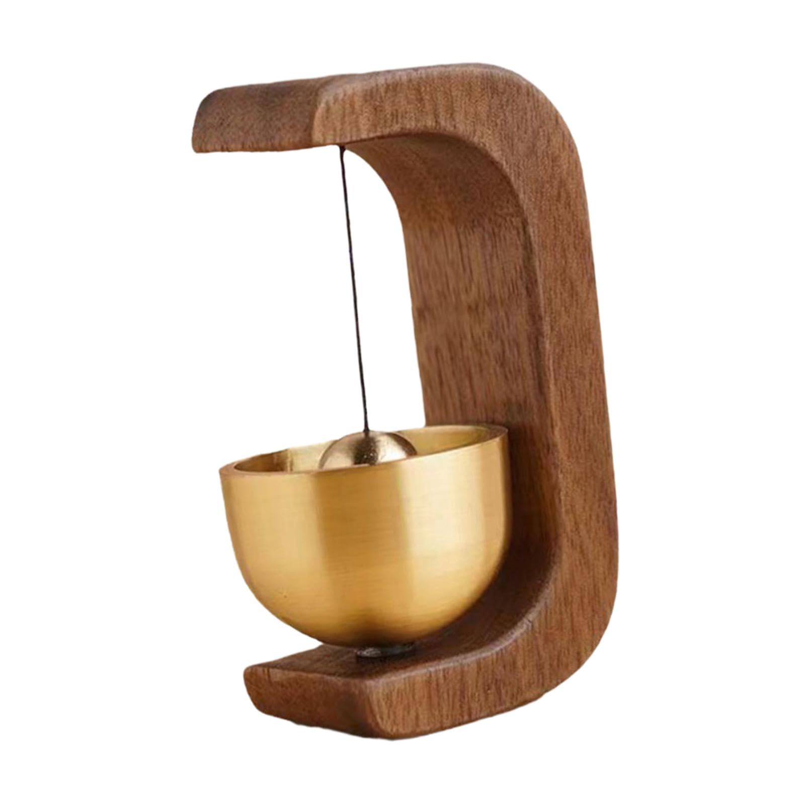 Wooden Door Bell Wind Chime Ornament Hanging Bell for Doors Window Versatile Dark Brown-image-25
