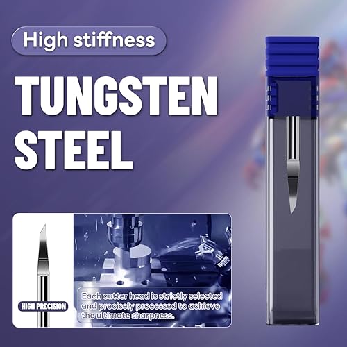 Miniatura 42 de stedi Cincel modelo Scriber, cuchillas de acero de tungsteno 0.004 in, para modelar aficiones, modelo de escala RG, kit de modelo de Gundam