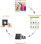 Nativity Felting Kits for Adults Including Everything to Make - Craft Kits - Needle Felting Kits for Beginners - Height 10CM