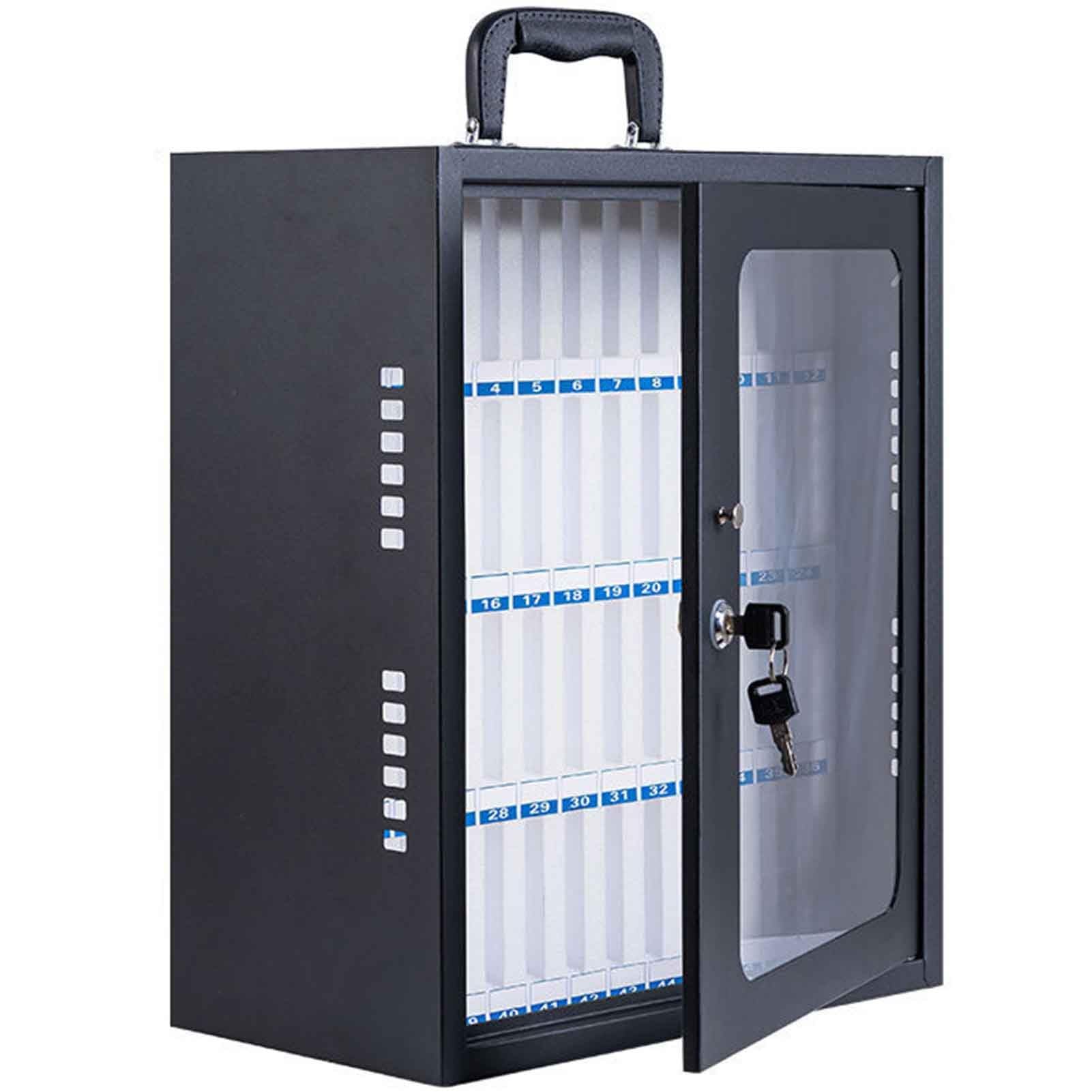 BHGFYXBS Black Steel Le Phone Sto Cabinet Wall Mounted & Portable With 48 Bit Combinat Lock Secure Staff Le Phone Locker For Offices & Schools,Black Key Lock-48-Bit,Black Key Lock-48-bit