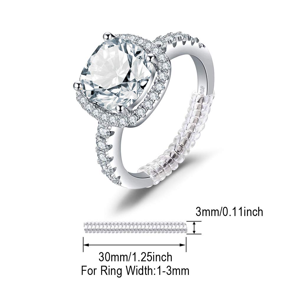 JewelryPalace Bague de Fiançailles Anneau d'Alliance pour Femme, Coussin 3ct Zircone Cubique Mariage Promise Engagement Bague en Argent 925, Bijoux Femme Plaqué Or Jaune Or Rose Cadeau Anniversaire
