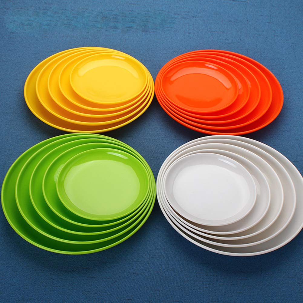 Lot De 4 Assiettes Triangulaires En Mélamine - Jaune Et Orange - Apéro/déco
