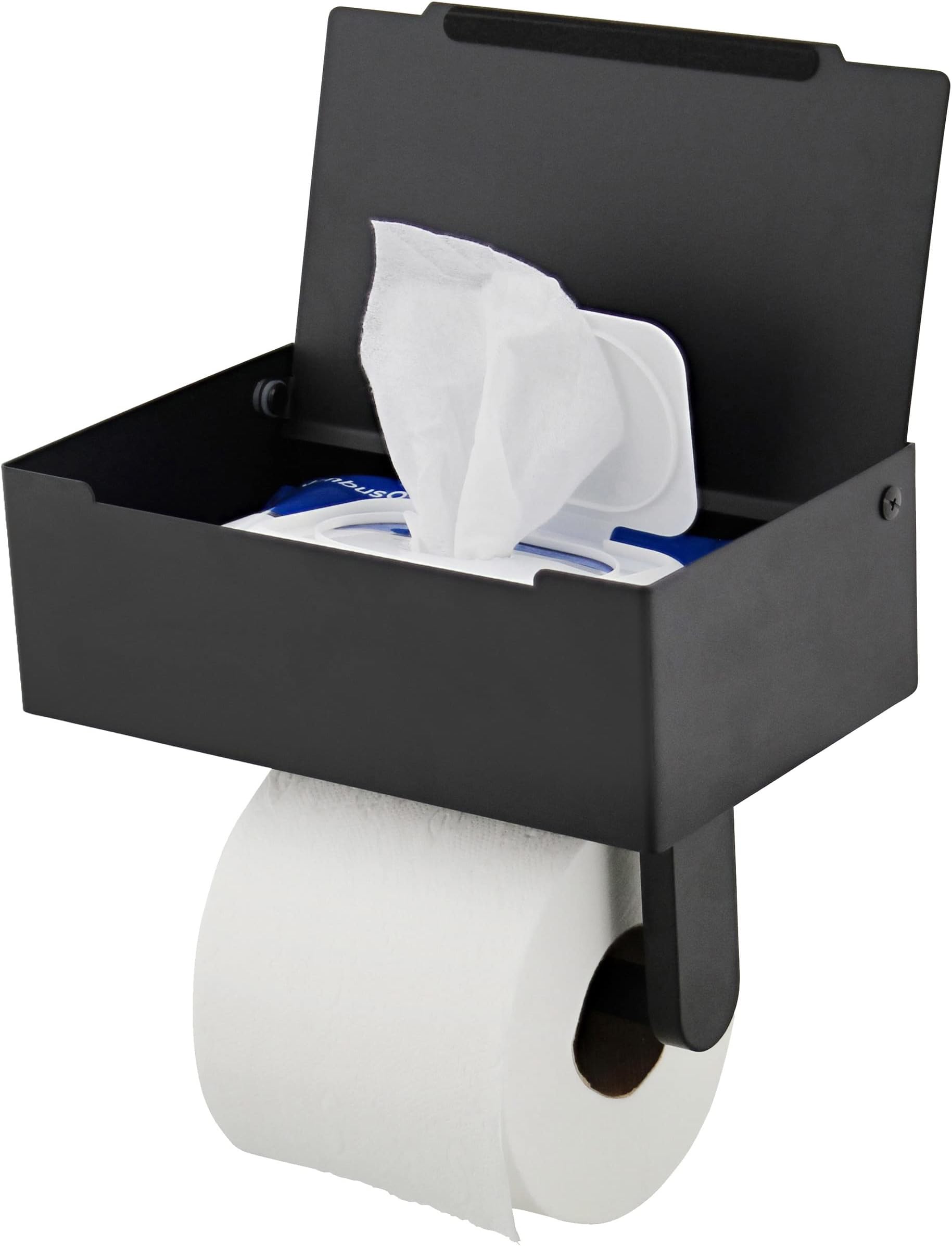 4in1 Toilet Paper Holder, Bamboo Toilet Paper Roll Holder, Toilet Paper Holder