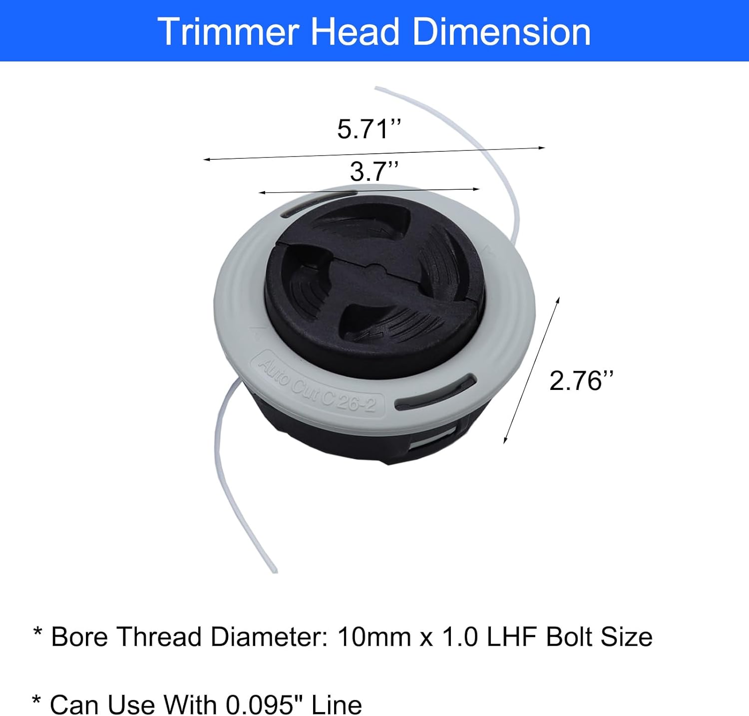 MOCW 3 Packs C26-2 Dual Line Trimmer Head Compatible with Stihl FS55 FS55R FS56 FS56RC FS70 FS70R FS80 FS85 FS90 FS90R FS91 FS94 FS250 FS240 FS131R FS131 FS120 FS110 String Trimmer Weed Eater Head