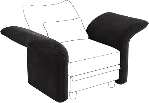 Miniatura 12 de LLappuil Reposabrazos/respaldo para sofá modular modular, personaliza sofás con ángulo ajustable, color caqui Tool Free Assembly, Flexible Layouts