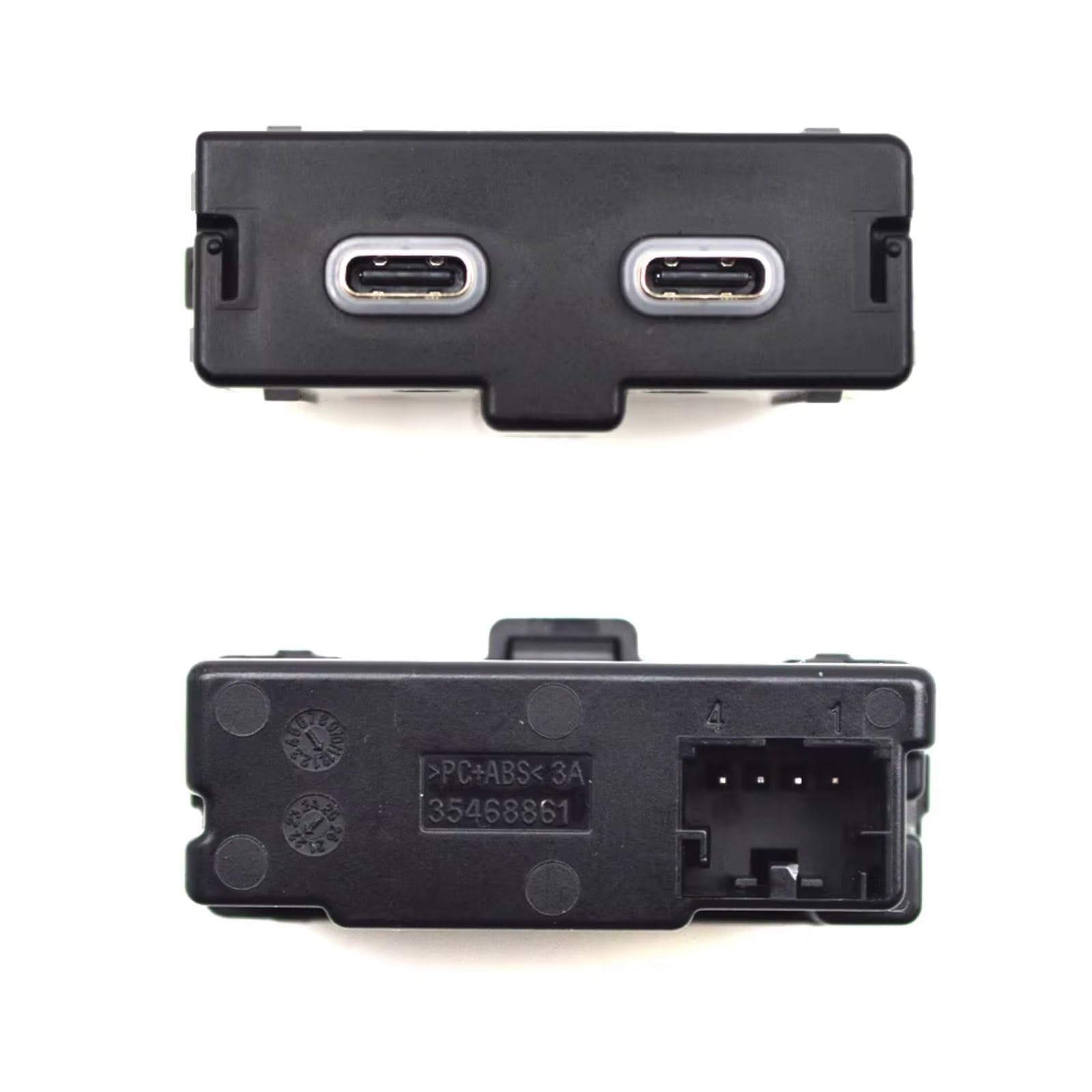 Compatibile con VW per ID3 per Golf per T-ROC per Polo per Superb 2G6035718 Porta USB di Ricarica Doppia Posteriore di Tipo C, Sostituzione Presa USB AUX