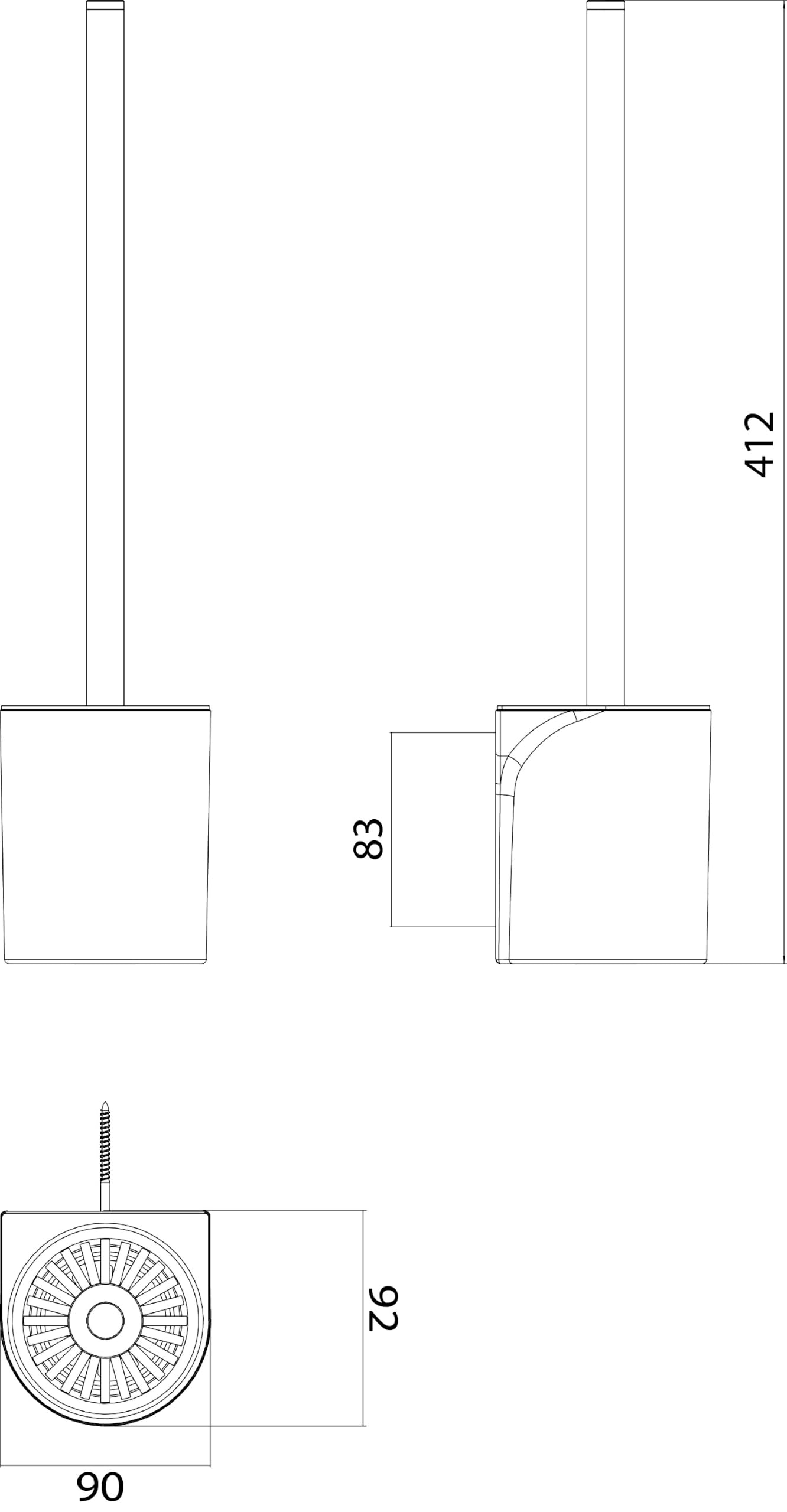 EMCO Flow Toilettenbürstengarnitur, Chrom