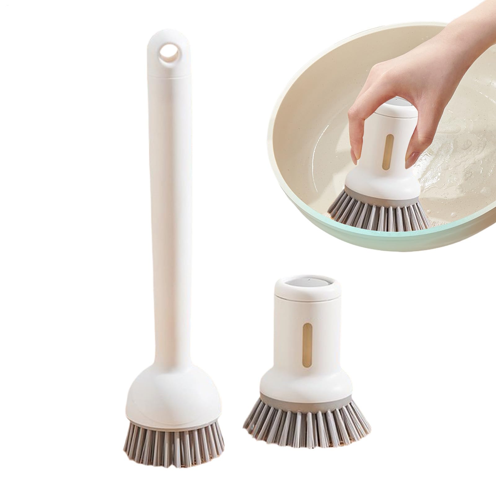 Cepillo para ollas con cabeza giratoria que transforma la limpieza de tu cocina diaria