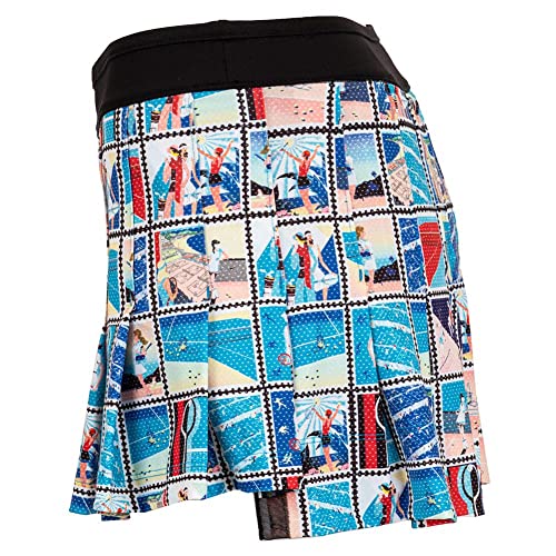 Lucky In Love Poster Girl Pleated Turquoise Womens Tennis Skirt Turquoise 409 #TOP3