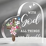 Yulejo Acrylic Christian Gifts with Bible Verse Prayers - Religious Gifts for Women, Men, Friends, Mom, Valentines, Birthday (Modern Style)