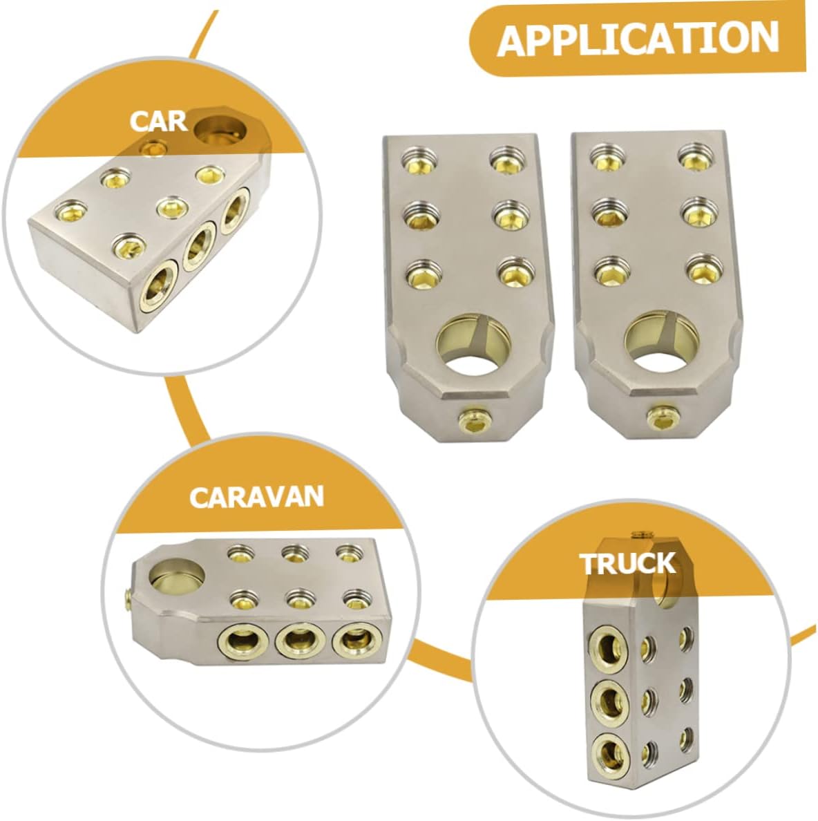 Mikinona Car Battery Connector 6x00 Set Quick Release Terminal Clamps for Automotive Use Compatible Vehicles Heavy-Duty Battery Cable Terminals
