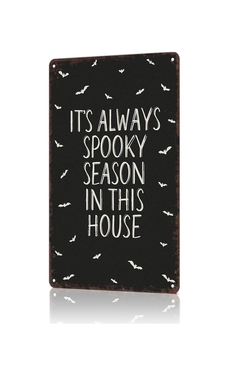 XHAJCSJWGD Nostalgic Metal Poster Eerie Vibe Pattern Wall Hanging for Laundry Room Workshop Basement 8 X 12 inch