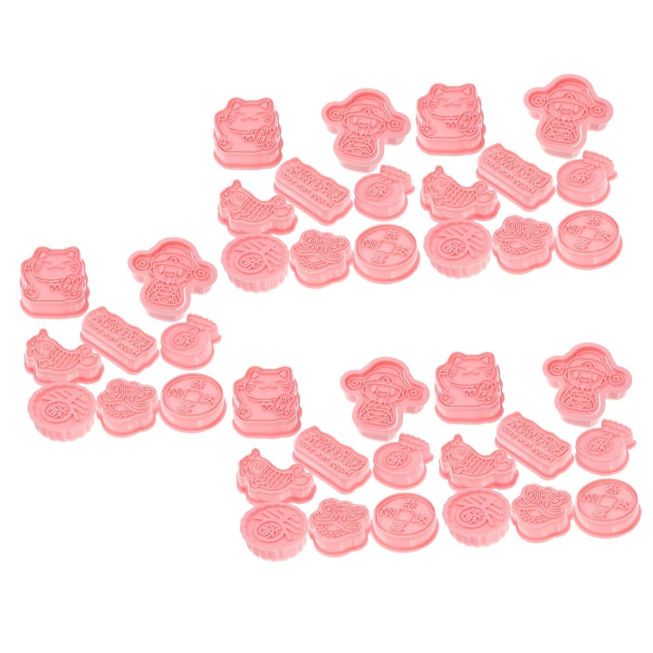 MAGICLULU 5 Ensembles Pochoirs De Nouvel An Décoration D'Animaux Emporte-Pièces Presse À Biscuits Emporte-Pièce Bonne Année Biscuit Lapin Décoration De Fête Du Nouvel An Kit 8 pièces * 5